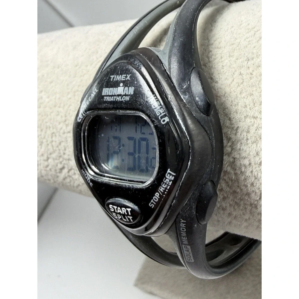 Timex Ironman Triathlon Watch Ladies Digital T5K039 50 Lap 34MM 7.5
